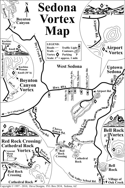 Sedona Vortex Map