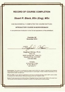 Stuart Black ILF training certificate November